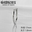 フープピアス レディース メンズ ピアス シンプル ブランド シルバーアクセサリー ギフト 【GODSIZE ゴッドサイズ】CROSS THIN HOOP [L...