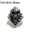 楽天シルバーアクセサリー925広島【Loud Style Design ラウドスタイルデザイン】LSD L,S,D Lucy in the Shadow with Distracrion Ring lsr-011 スカルリング メンズアクセサリー skull ring