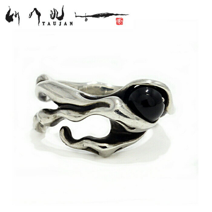 樂天商城 - 【TAUJAN タウジャン】285-04onyx オニキス シルバーアクセサリー 脈 リング メンズ リング 指輪 メンズアクセサリー シルバー925