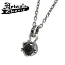 メンズ ネックレス ペンダント シルバーアクセサリー ストーンネックレス ブランド シルバー925【Artemis Classic アルテミスクラシック】ストーンクラウンチャームBK ACP0218BK ペア ギフト