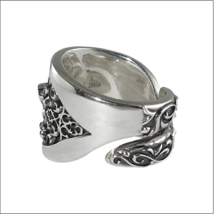 メンズ リング ユリ フレア 唐草 薔薇 ゴシック 幅広 シルバーアクセサリー ブランド 【Artemis Classic アルテミスクラシック】フレアーデリスリング ACR0257 シルバー925 フリーサイズ