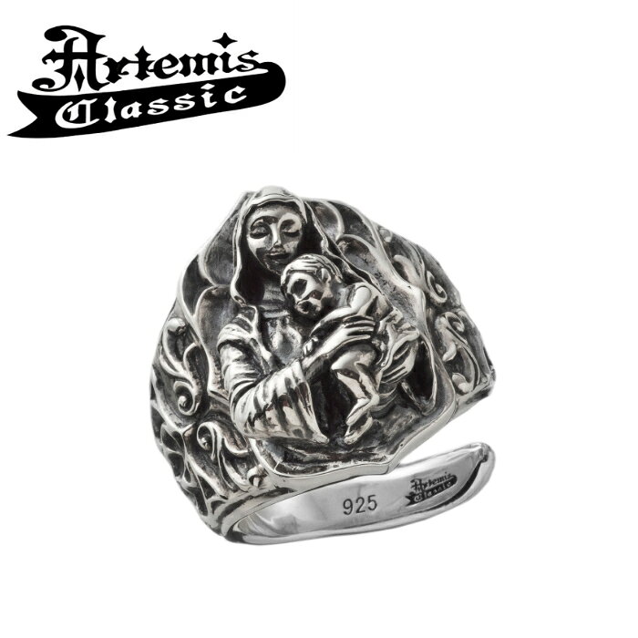 樂天商城 - メンズ リング シルバーリング シルバーアクセサリー マリアリング 聖母子 マリア シルバー925 ブランド 【Artemis Classic アルテミスクラシック】聖母子リング ACR0261 人気 フリーサイズ