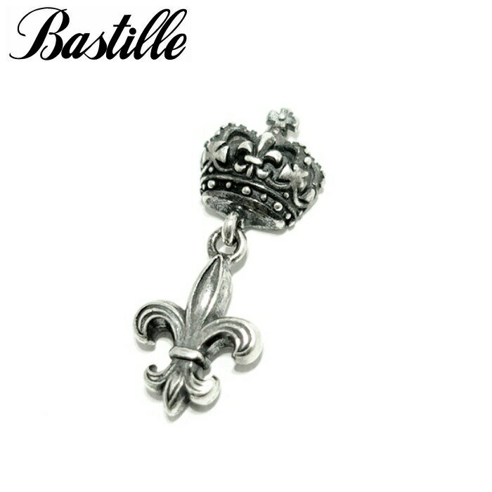 乐天商城 - メンズ ピアス 片耳 シルバー925 ブランド 【 Bastille バスティーユ】クルチュールピアス メンズぶら下がり ブランド 王冠 百合 ギフトドロップ