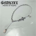 yGODSIZE SbhTCYzOPEN CROSS & TWIST CHAIN NECKLACE with PADLOCK pink silver / I[vNXcCXg`F[lbNX EBYsNVo[phbN