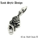 楽天シルバーアクセサリー925広島【Loud Style Design ラウドスタイルデザイン】LSD L,S,D UH-025 薔薇 Rose バラ レディース メンズアクセサリー シルバー925 チェーン付