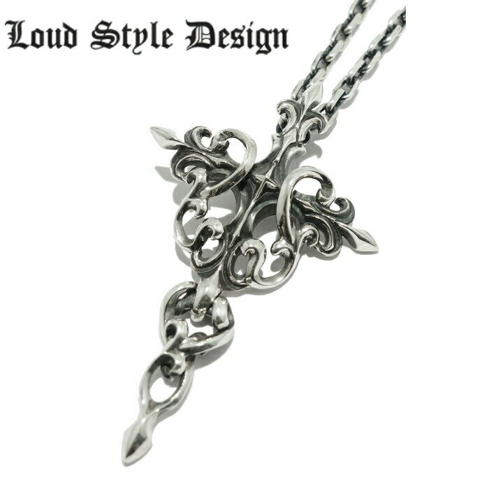 【Loud Style Design ラウドスタイルデザイン】LSD L,S,D Pendant UN-010 クロスネックレス メンズ シルバー925 十字架 メンズアクセサリー