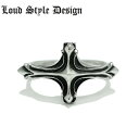 楽天シルバーアクセサリー925広島【Loud Style Design ラウドスタイルデザイン】LSD L,S,D UR-017 メンズアクセサリー クロスリング シンプル 十字架 百合 Lily リリー Silver925 シルバー925