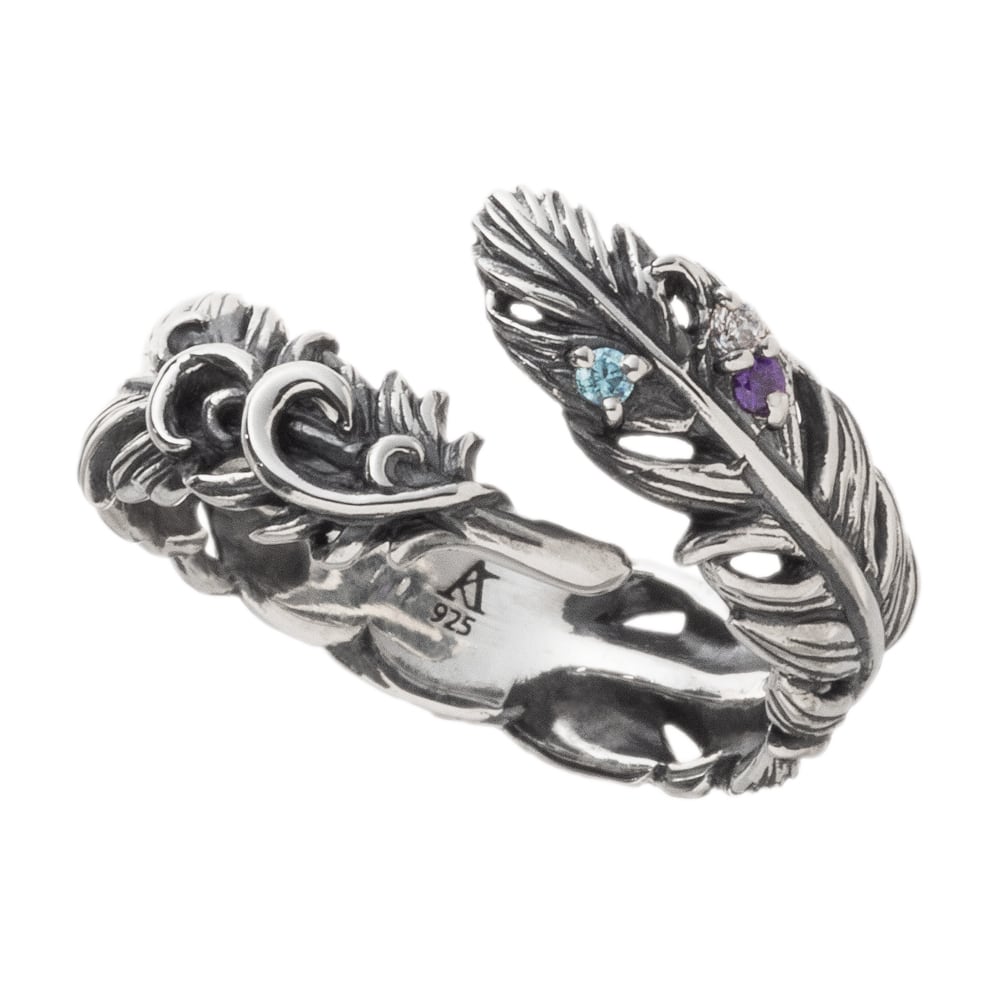 Rakuten - メンズ レディース リング フェザー シルバーアクセサリー シルバー【Artemis Kings アルテミスキングス】グロリアスフェザーリング シルバーリング AKR0037 フリーサイズ リング 指輪 ブランド