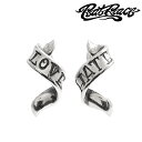 【Rat Race ラットレース】Flutter Ribbon Pierce / LOVE / HATE ラブ ヘイト リボンピアス スタッズピアス メンズピアス シルバー925 ギフト メッセージ メンズ レディース ピアス リボン シルバーアクセサリー