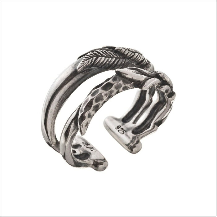 メンズ イヤカフ フェザー 翼 羽 クロー 爪 シルバーアクセサリー ピアス ブランド...