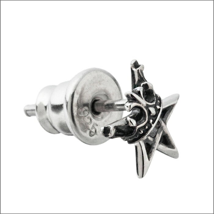 メンズ ピアス ブランド 星 王冠 片耳【Artemis kings アルテミス キングス】王冠5芒星ピアス AKE0102 Crown pentagram earrings