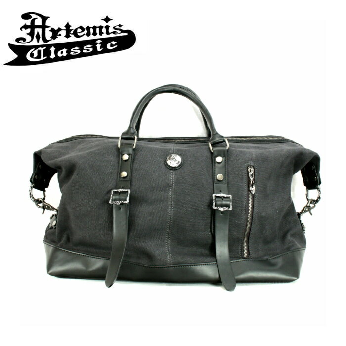 メンズ ボストンバッグ 黒 キャンバス地【Artemis Classic アルテミスクラシック】キャンバスボストンバッグ ACBG0016 Canvas Boston bag ブランド メンズ バッグ