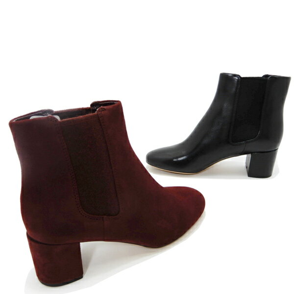 クラークス ショートブーツ レディース サイドゴア スエード・レザー CLARKS(クラークス) ORABELLA ANNA(オラベラアンナ) 121G B(ブラック)・WINS(ワインS) 秋冬セール 送料無料