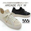 NO NAME/ノーネーム スニーカー レディース 春夏 ニット素材 ARCADE/アルカデ FLY W 00525 ブラック・DOVE/ベージュ 軽量 送料無料