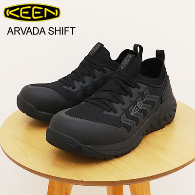 【返品交換送料無料】KEEN キーン ARVADA SHIFT アルヴァダ シフト ワークシューズ Black/Magnet ブラック/マグネット 靴 スニーカー シューズ 安全靴 アウトドア ウォーキング メンズ