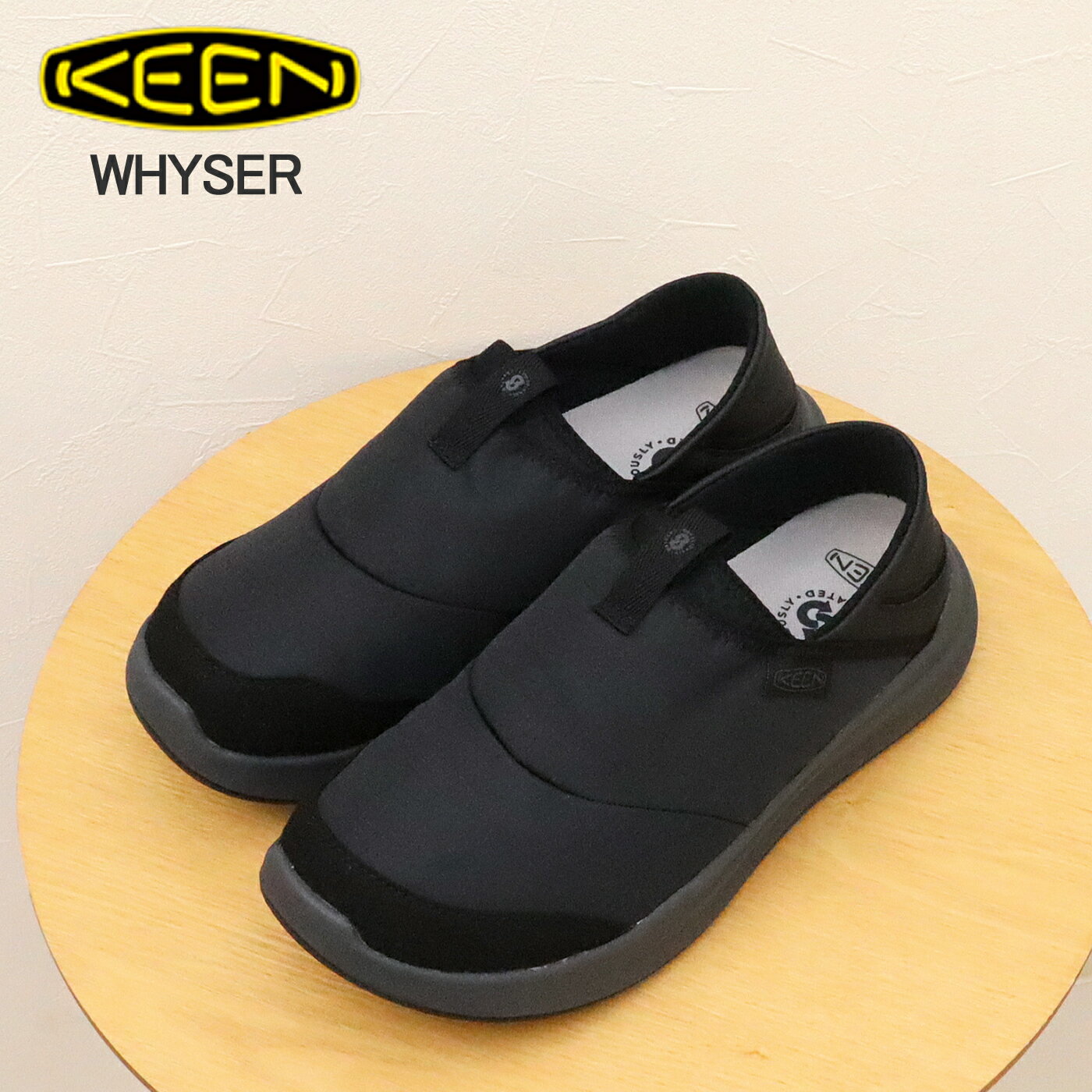 11/25ꡪP40ܡ100ݥȥХåʸ̵KEEN  WHYSER 磻 BLACK ֥å åץ ...