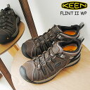 【返品交換送料無料】KEEN キーン UTILITY ユーティリティ メンズ FLINT II WP フリント ツー ウォータープルーフ CASCADE BROWN/ORION BLUE キャスケードブラウン/オリオンブルー ワーク シューズ スチールトゥ 安全靴 防水 シューズ