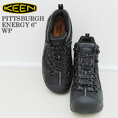 【返品交換送料無料】KEEN キーン UTILITY ユーティリティ メンズ PITTSBURGH ENERGY 6 WP ピッツバーグ エナジー シックス ウォータープルーフ BLACK/FORGED IRON ブラック/フォージド アイアン ブーツ 安全靴 防水