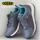 ★半額★KEEN EXPLORE WP キーン エクスプロール ウォータープルーフ STEEL GREY/BRIGHT TURQUOISE スチールグレー/ブライト ターコイズ 防水 靴 シューズ