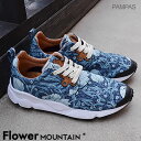 ★3/30限定☆POINT10倍☆楽天カード利用・要エントリー★【返品交換送料無料】Flower MOUNTAIN フラワー マウンテンPAMPAS パンパス BLUE ブルー 靴 スニーカー シューズ