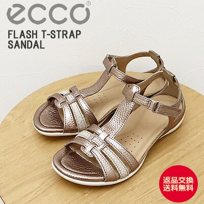 ★5/20限定！P最大38.5倍！要エントリー★【返品交換送料無料】ECCO エコー FLASH T-STRAP SANDAL フラッシュ ティーストラップ サンダル WARM GRAY METALLIC/MOON ROCK ウォーム グレー メタリック/ムーン ロック アウトドア キャンプ レディース 【あす楽対応】