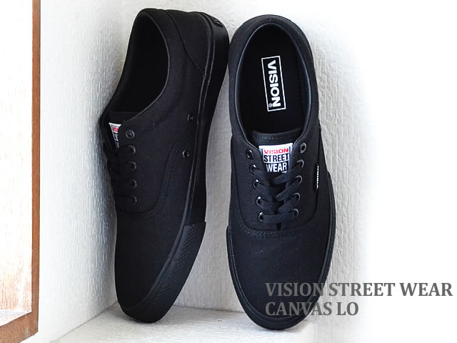 ★11/19-24限定！P最大22倍！楽天カード他要エントリー★★60％OFF★VISION STREET WEAR ヴィジョン ストリート ウェア CANVAS LO キャンバス ロー BLACK/BLACK ブラック/ブラック 靴 スニーカー スケートボード シューズ