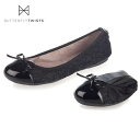 BUTTERFLY TWISTS バタフライツイスト 21036NS OLIVIA オリビア BLACK GLITTER LACE ブラック グリッター レース スリッポン スリップオン靴 フラットシューズ レディース シューズ 二次会 結婚式 授業参観 入学式 卒業式