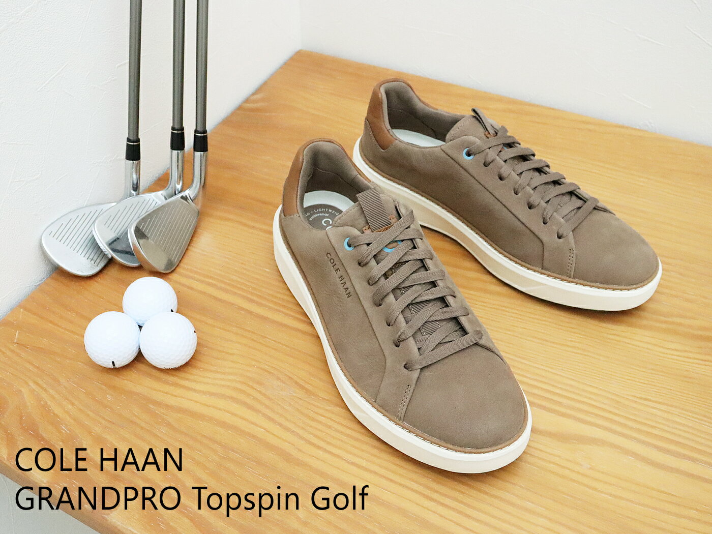 ★3/21-25限定！ポイント最大39倍！要エントリー！【返品交換送料無料】COLE HAAN コールハーン GRANDPRO Topspin Golf グランドプロ トップスピン ゴルフ IRSH COFF NBK/GLDN アイリッシュ コーヒー ヌバック/ゴールデン メンズ 靴 ゴルフシューズ スパイクレス