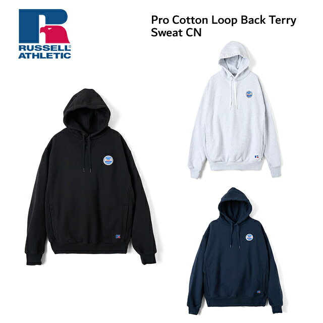 Rakuten - 【即納】Russell Athletic ラッセルアスレティック Pro Cotton Loop Back Terry Sweat Hoodie プロコットン ソフトループバック テリー スウェット フーディ BLACK ブラック NAVY ネイビー ASH GRAY アッシュグレー パーカー メンズ レディース【正規取扱店】