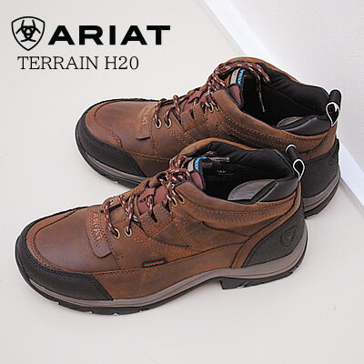 ★5/15限定！P最大37.5倍！要エントリー★★40％OFF★ARIAT TERRAIN H20 アリアット テレイン H20 DISTRESSED BROWN ディストレスト ブラウン ウォータープルーフ ワイド 幅広 メンズ アウトドア ハイキング ブーツ 防水 靴 セール シューズ