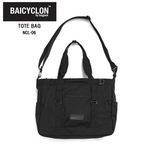 樂天商城 - 【即納】BAICYCLON by bagjack バイシクロン バイ バッグジャック TOTE BAG トート バッグ NCL-06 BLACK ブラック ユニセックス メンズ レディース 撥水加工 通学 通勤 ショルダーバック