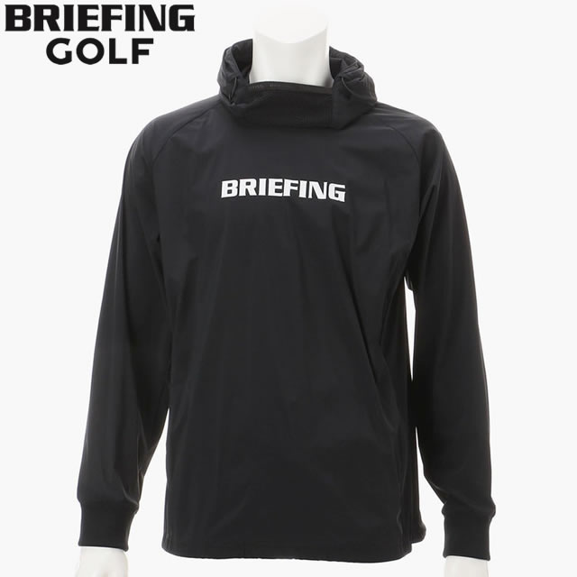 ★10/15限定！P最大41倍！要エントリー★【即納】BRIEFING GOLF ブリーフィング ゴルフ MS WIND HOODIE メンズ ウィンド フーディ BLACK ブラック プルオーバー パーカー メンズ 【正規取扱店】ルフエ ruffue