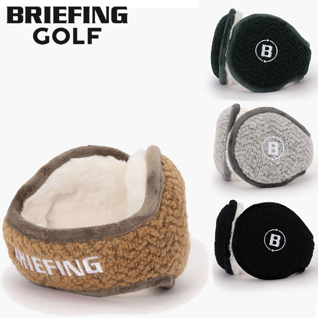 【即納】BRIEFING GOLF ブリーフィング ゴルフ WOOL BOA EAR MUFF ウール ボア イヤーマフ BLACK ブラ..