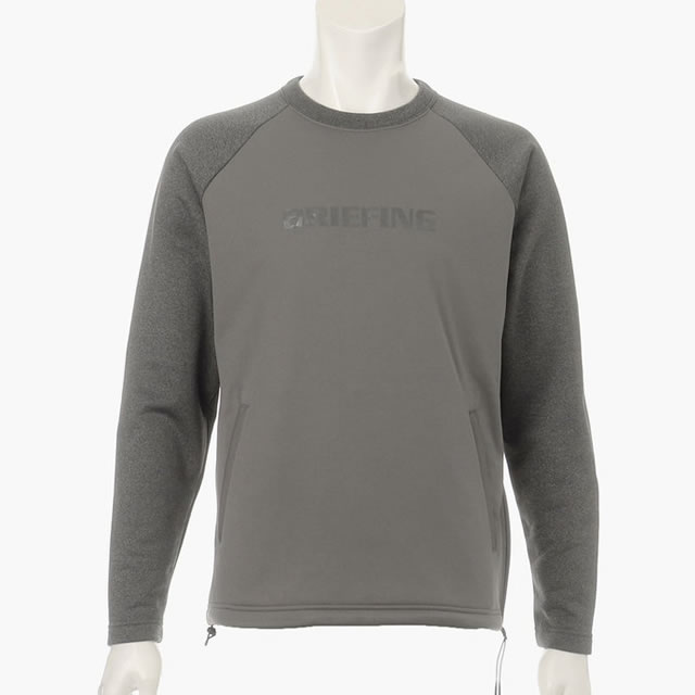 ★1/5限定！ポイント最大31倍！！【即納】BRIEFING GOLF ブリーフィング ゴルフ HOL MS POLARTEC WINDBLOCK CREW NECK メンズ ポーラテック ウィンドブロック クルー ネック GRAY グレー プルオーバー アウター メンズ 【正規取扱店】ルフエ ruffue