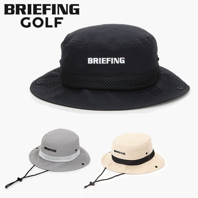 樂天商城 - 【即納】BRIEFING GOLF ブリーフィング ゴルフ MEN'S COOLCORE SUNGUARD MESH HAT メンズ クールコア サンガード メッシュ ハット BLACK ブラック GRAY グレー BEIGE ベージュ レディース　【正規取扱店】
