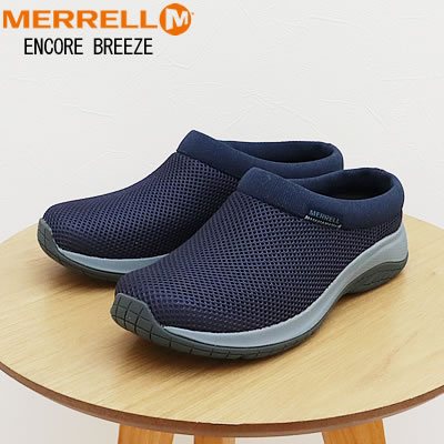 MERRELL メレル ウィメンズ ENCORE BREEZE 5 アンコールブリーズ 5 NAVY ネイビー 靴 スニーカー クロッグ スリップオン スリッポン シューズ レディース【あす楽対応】