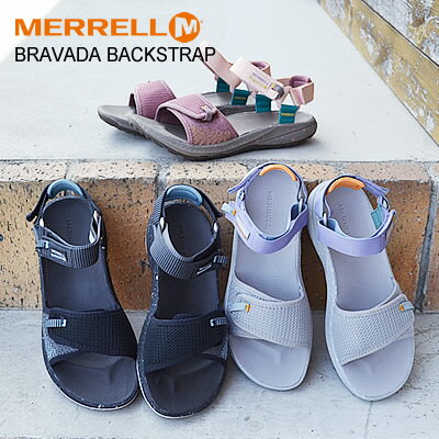 ★5/9-16★P最大47.5倍！要エントリー★★40％OFF★MERRELL メレル レディース BRAVADA BACKSTRAP ブラバーダ バックストラップ BLACK/ BURLWOOD/PALOMA ブラック/バールウッド/パロマ 靴 スニーカー ウィメンズ サンダル シューズ【あす楽対応】