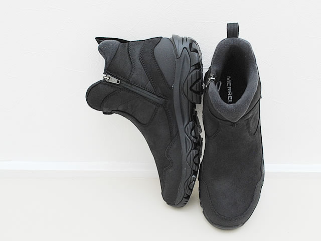 ��3/1���ꡪ�ݥ���Ⱥ���31�ܡ��ץ���ȥ꡼��MERRELL ���� COLDPACK3 THERMO TALL ZIP WATERPROOF ������ɥѥå� ������ �ȡ��른�å� �����������ץ롼�� BLACK �֥�å� �����󥿡��֡��� �� ���塼�� �ɳ� �ɿ� ���ե� �ץ쥼��� £��ʪ
