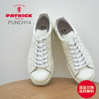 【返品交換送料無料】PATRICK パトリック PUNCH 14 パンチ 14 WHT ホワイト 靴 スニーカー シューズ 定番 【楽ギフ_包装】【あす楽対応】