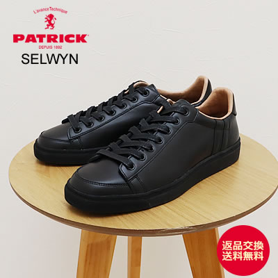★12/5限定！P最大41倍＆最大100％ポイントバック！？【返品交換送料無料】 PATRICK パトリック SELWYN セルウィン BLK ブラック 靴 スニーカー シューズ メンズ レディース ギフト プレゼント 贈り物