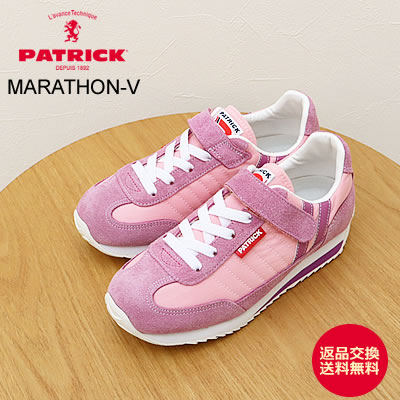★8/15限定！P最大19倍！要エントリー★PATRICK パトリック MARATHON-V マラソン・ベルクロ PNK ピンク 19〜22cm(1cm刻み) 子供靴 スニーカー キッズシューズ【あす楽対応】のサムネイル