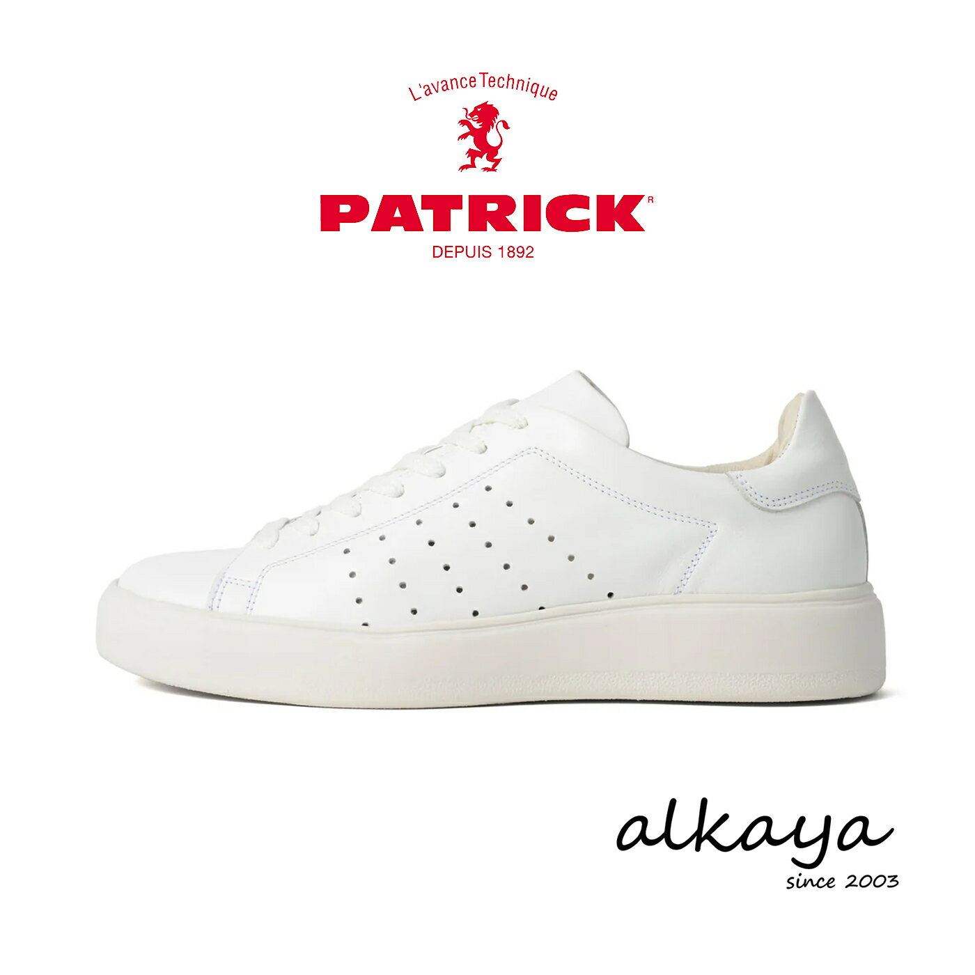 ★12/4-11限定！P最大38倍＆最大100％ポイントバック！？【返品交換送料無料】PATRICK パトリック ROBION ロビオン WHT ホワイト 靴 スニーカー シューズ