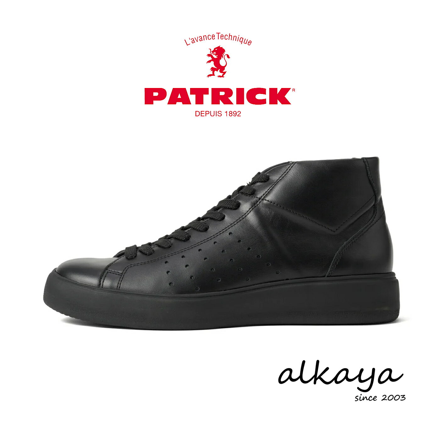 【返品交換送料無料】PATRICK パトリック ROBION-H ロビオン・ハイ BLK ブラック 靴 スニーカー シューズ