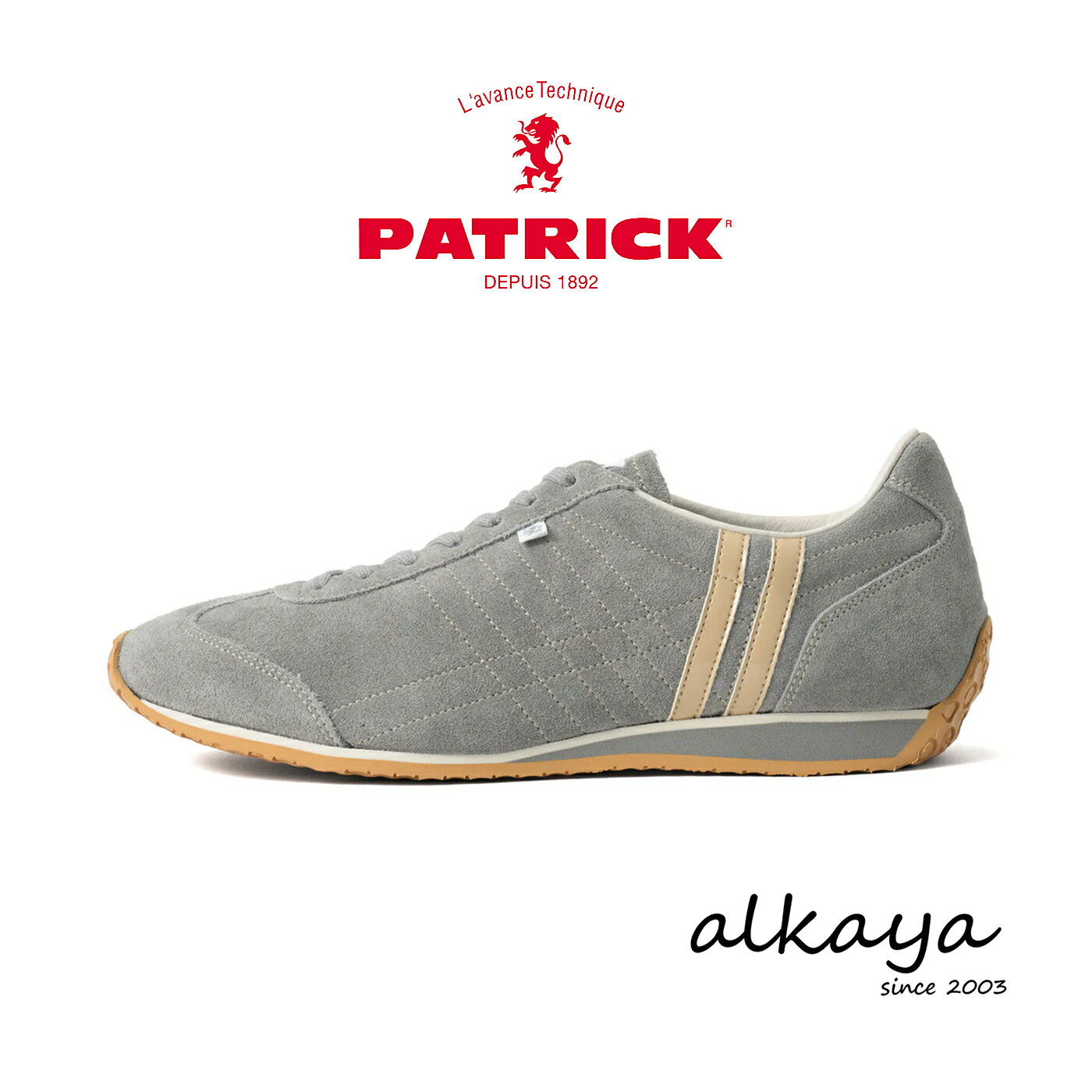 ★12/4-11限定！P最大38倍＆最大100％ポイントバック！？【返品交換送料無料】PATRICK パトリック IRIS-VR アイリス・ベロア GY/BG グレー/ベージュ 靴 スニーカー 軽量 軽いシューズ