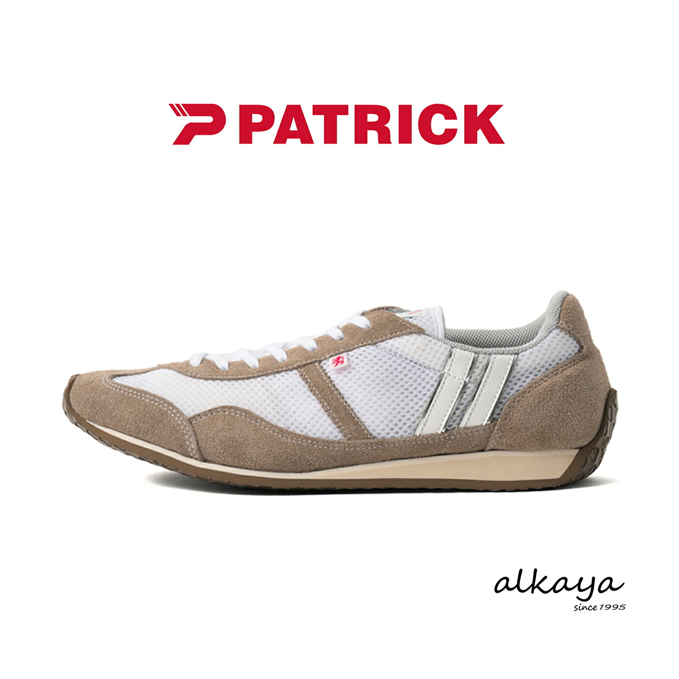 ★4/25限定！ポイント最大39倍！要エントリー！【返品交換送料無料】 PATRICK パトリック C-STADIUM クールスタジアム WH/MCA ホワイト/モカ 靴 スニーカー 軽量 軽いシューズ メッシュ 涼しい メンズ レディース ギフト プレゼント 贈り物