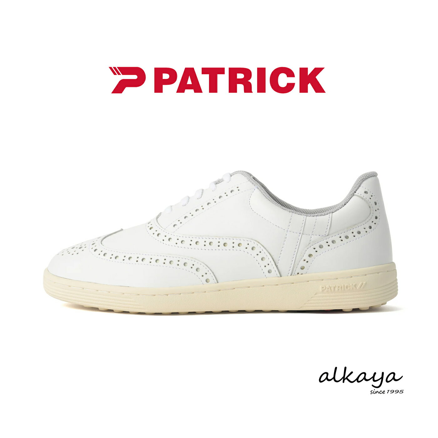 Rakuten - ★最大100％ポイントバック！？要エントリー★【返品交換送料無料】PATRICK パトリック ROANNE-CP/L WHT ロアンヌカップ レザー ホワイト 靴 スニーカー スパイクレス ゴルフシューズ 日本製 メンズ レディース ギフト プレゼント