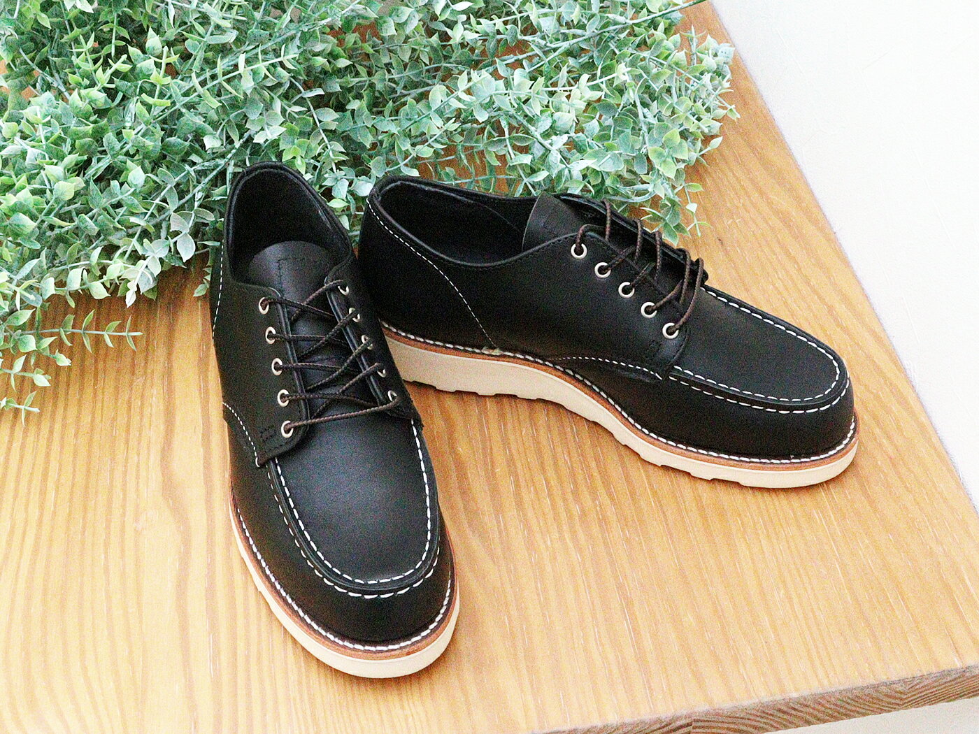 ★4/5限定！ポイント最大39倍！要エントリー！【返品交換送料無料】RED WING レッドウィング 3608 WOMEN'S CLASSIC MOC OXFORD ウィメンズ クラシックモック オックスフォード BLACK BOUNDARY ブラック バウンダリー レディース