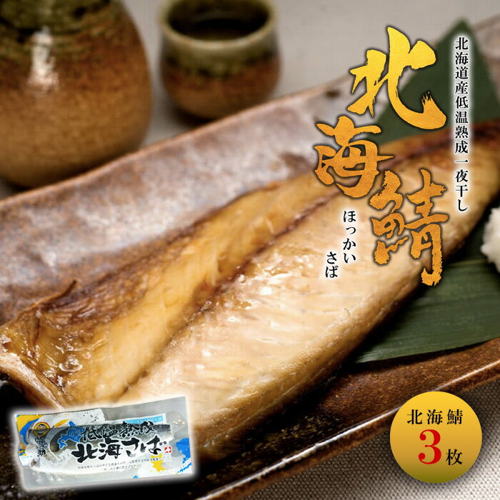 北海道産 低温熟成 北海さば 一夜干し 3枚セット 釧之助 送料無料 せんのすけ 釧路 釧ちゃん食堂 サバ 北海道 お土産【凍】 海鮮 / 北海道釧路 ブランド 釧鯖 せんさば 冷凍 saba 一夜 干し