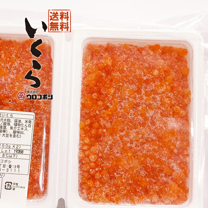 ウロコボシ 業務用 極上の鱒イクラ 500g（250g×2）【凍】 / 送料無料 いくら 醤油漬け （箱なしパック） / 北海道 物産展 釧路市 味付 正油 しょうゆ ふるさとの味 魚卵 海鮮丼 海産物 訳あり 小分け プレゼント 鮭 サーモン お中元 御中元 ギフト 敬老の日