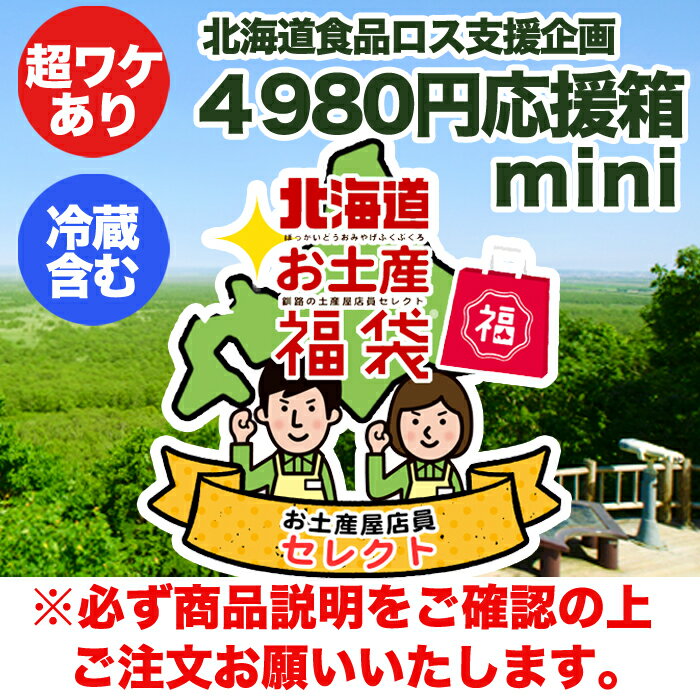 【送料店舗負担】 北海道食品ロス支援企画 超訳あり商品 詰め合わせ 4980円 ミニ箱コース（冷蔵込） 店長のもったいない箱 mini チルド北海道 ふっこう 福袋 支援 コロナ 在庫処分 訳あり 北海道応援箱 食品ロス 北海道お土産復興福袋 送料無料 フードロス